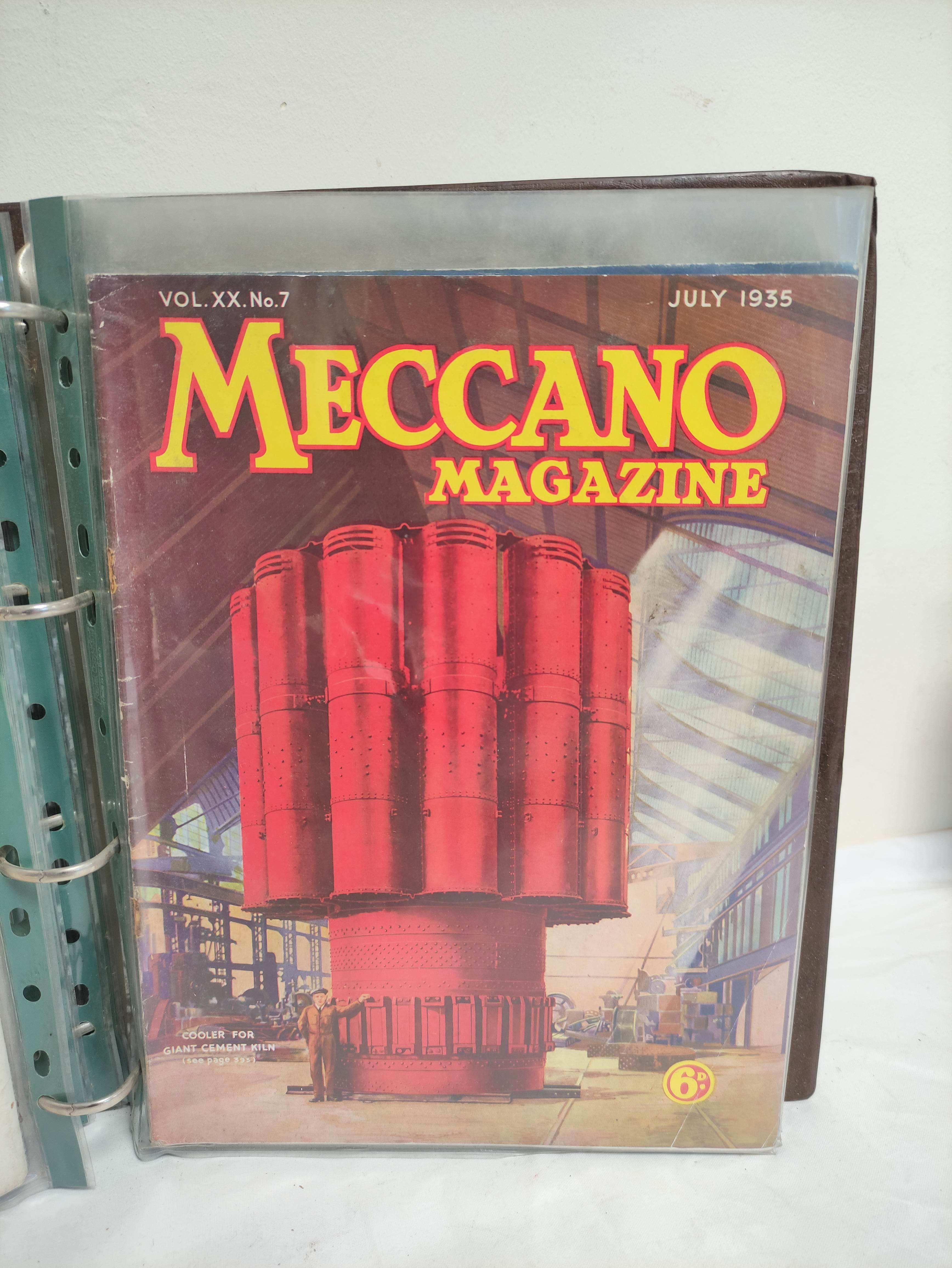 Binder containing a complete run of 1935 Meccano Magazines. - Image 2 of 9