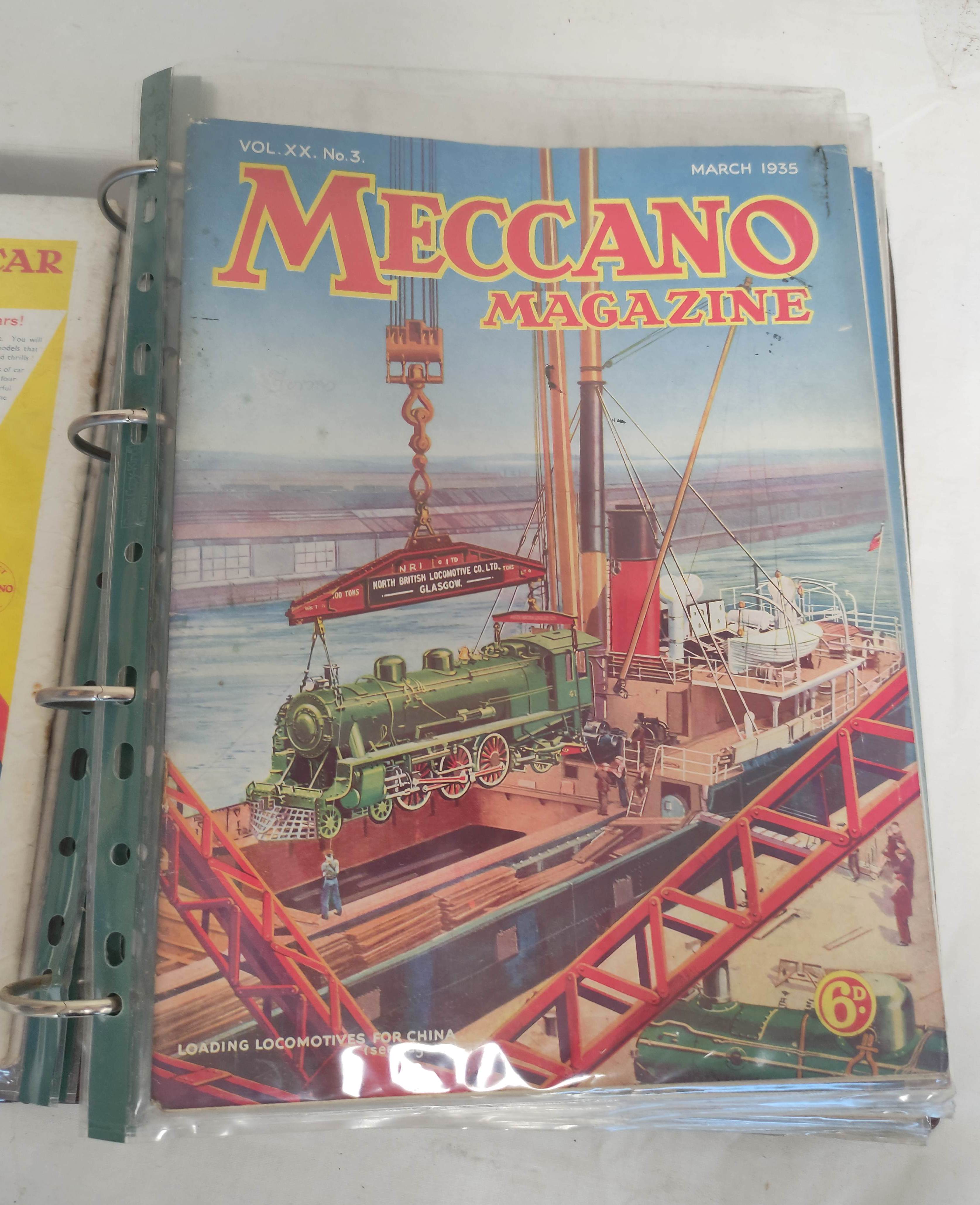 Binder containing a complete run of 1935 Meccano Magazines. - Image 3 of 9