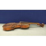 Late 19th century English violin by maker John Seymour of Leamington Spa 1890 in wooden coffin