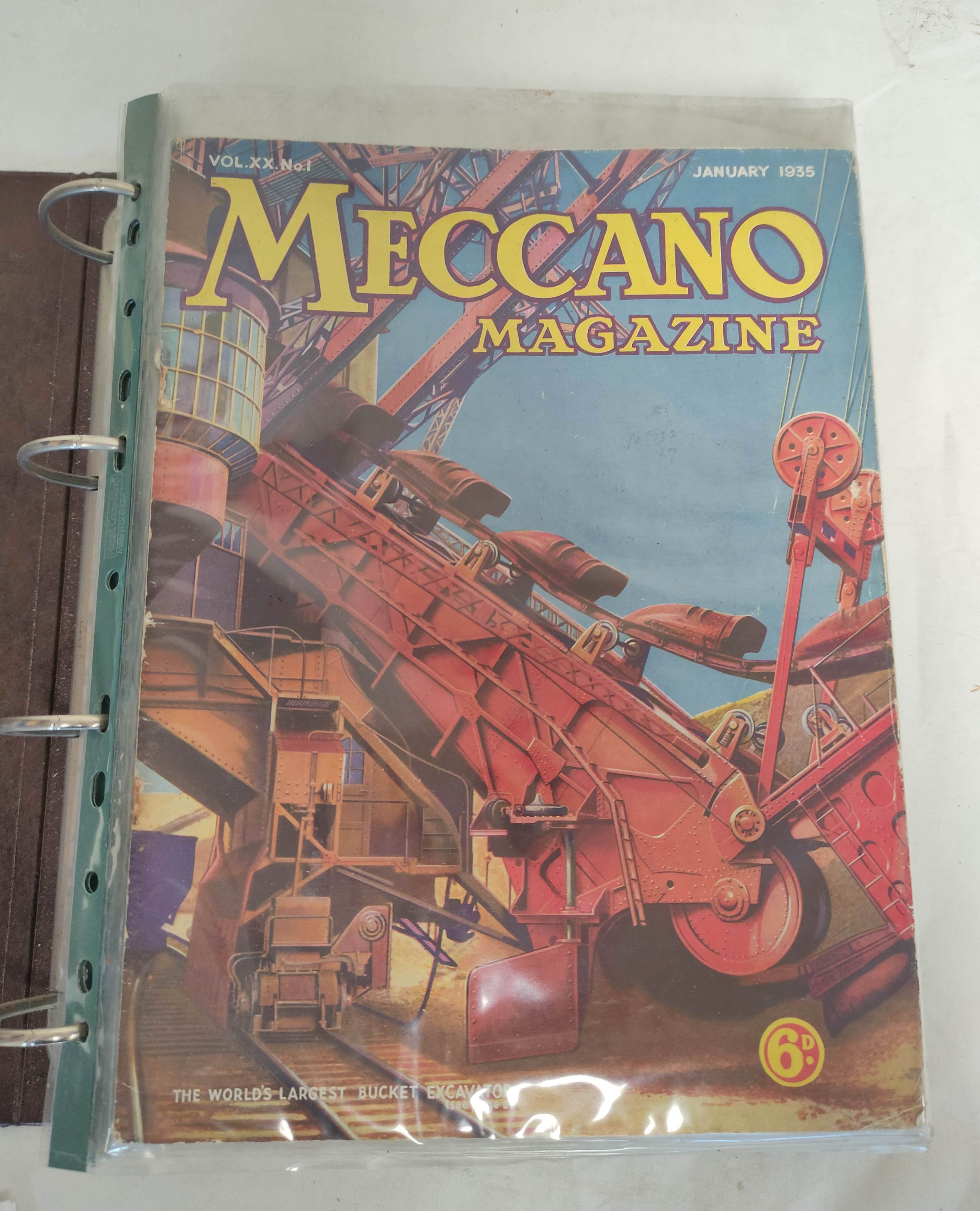 Binder containing a complete run of 1935 Meccano Magazines. - Image 4 of 9