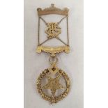 Masonic Interest. Order of the Eastern Star silver gilt drop medal by George Kenning & Sons London