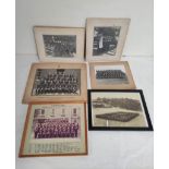 Collection of military photographs and prints to include a regimental photograph of the Kings