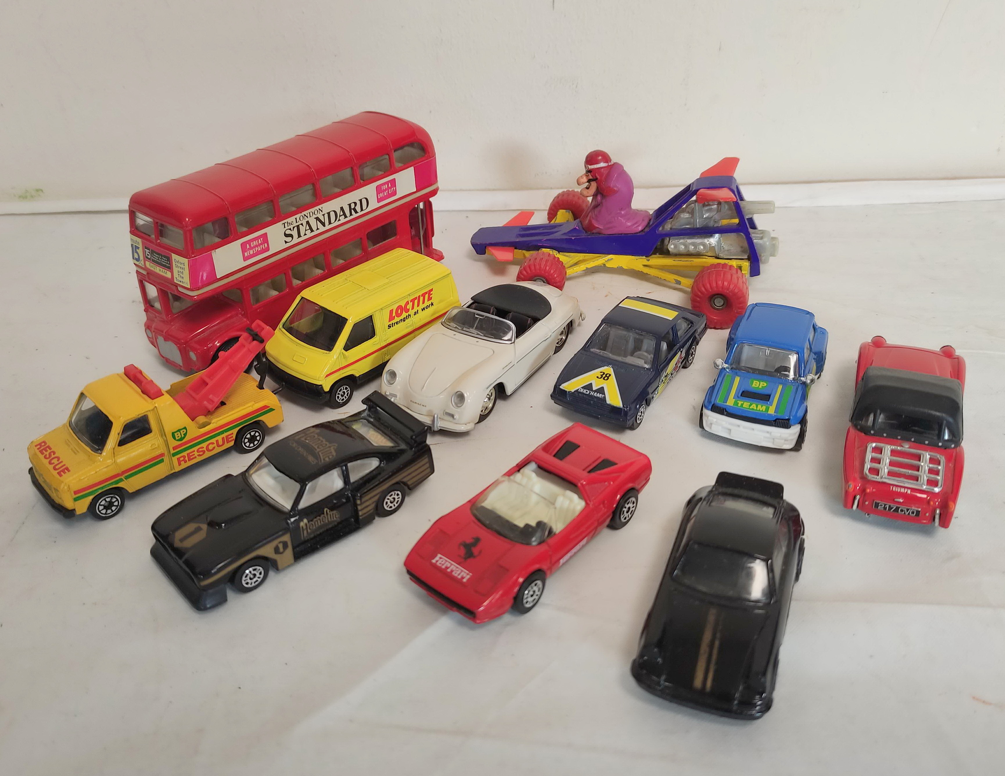 Eleven loose Corgi collectors cars to include Corgi Porsche 356A Speeder & a Corgi Comics Dick - Image 2 of 7