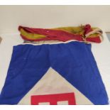 Two vintage world shipping company flags to include a German canvas flag of the Bossler freight