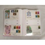Album of approximately 186 collectors postage stamp sets comprising of 92 Royal Mail first day