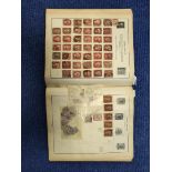 Antique world postage stamp albums to contain scarce and early issues including an 1849 Belgian