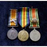 WW1 Medal group to include a Victory & War medal issued to PTE. W Farrer (2245) Border Rgt & a WW2