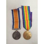 WW1 medal pair to include a Victory & War medal awarded to Pte A.W Marrs 57866 Royal Welsh