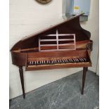 Vintage 1960s Spinet 4 octave harpsichord by Johannes Morley, Londini Fecit (John Morley), raised on