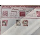 German Empire first issue 1872 postage stamps to include a 1 Groschen Rose stamp postmarked for