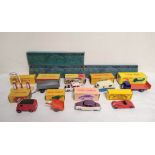 Collection of vintage model toys to include eight boxed Dinky vehicles such as a Dinky Flat Truck