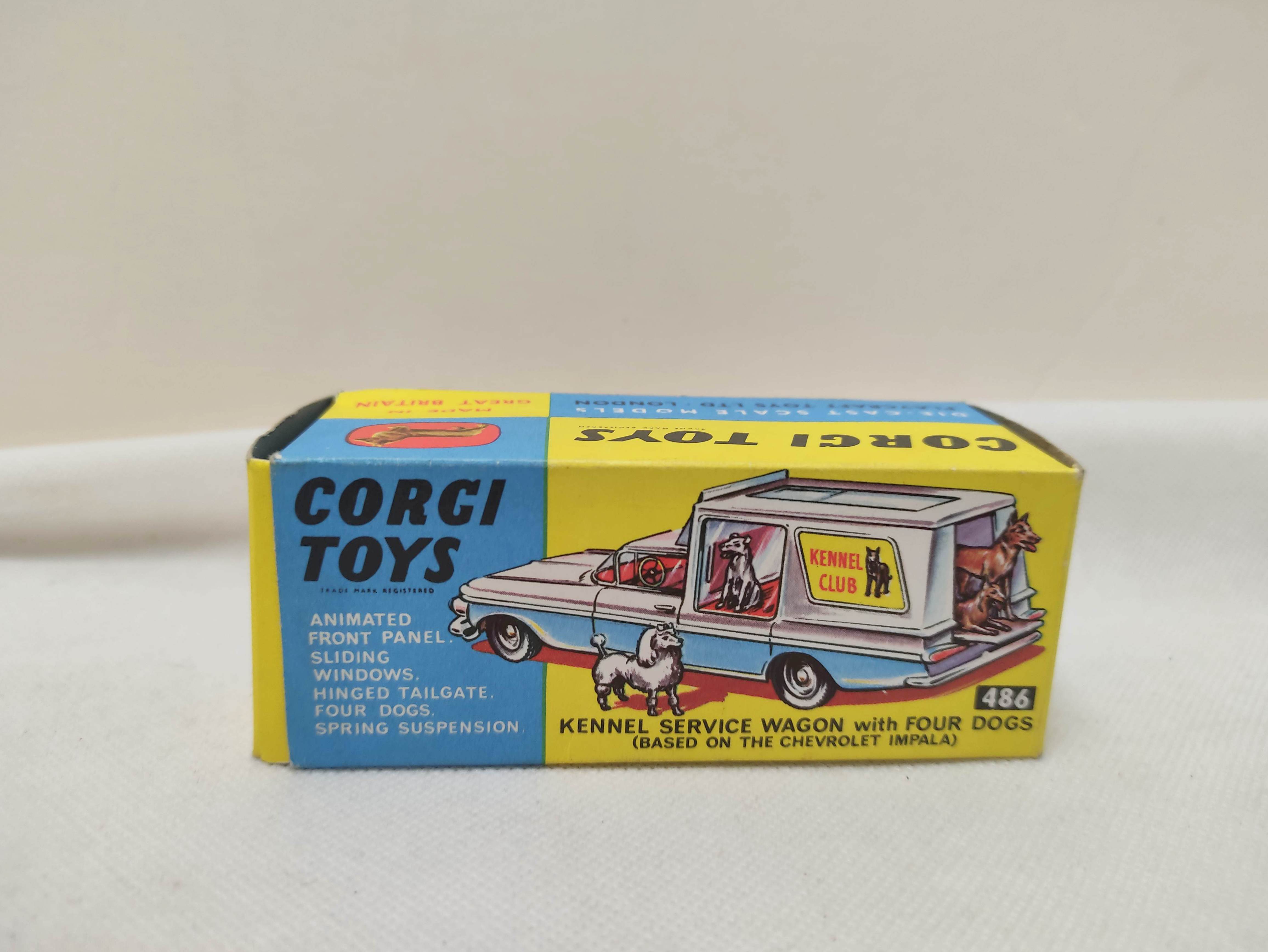 Corgi Toys model 486 Kennel Service Wagon with four dogs based off the Chevrolet Impala. Complete - Image 2 of 7