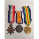 WW1 1914-15 star medal trio awarded to Pte J. Little 13781 Dorset Regiment.