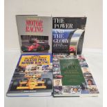 Four books on motor racing to include the Power & the Glory by Ivan Rendall. (4)