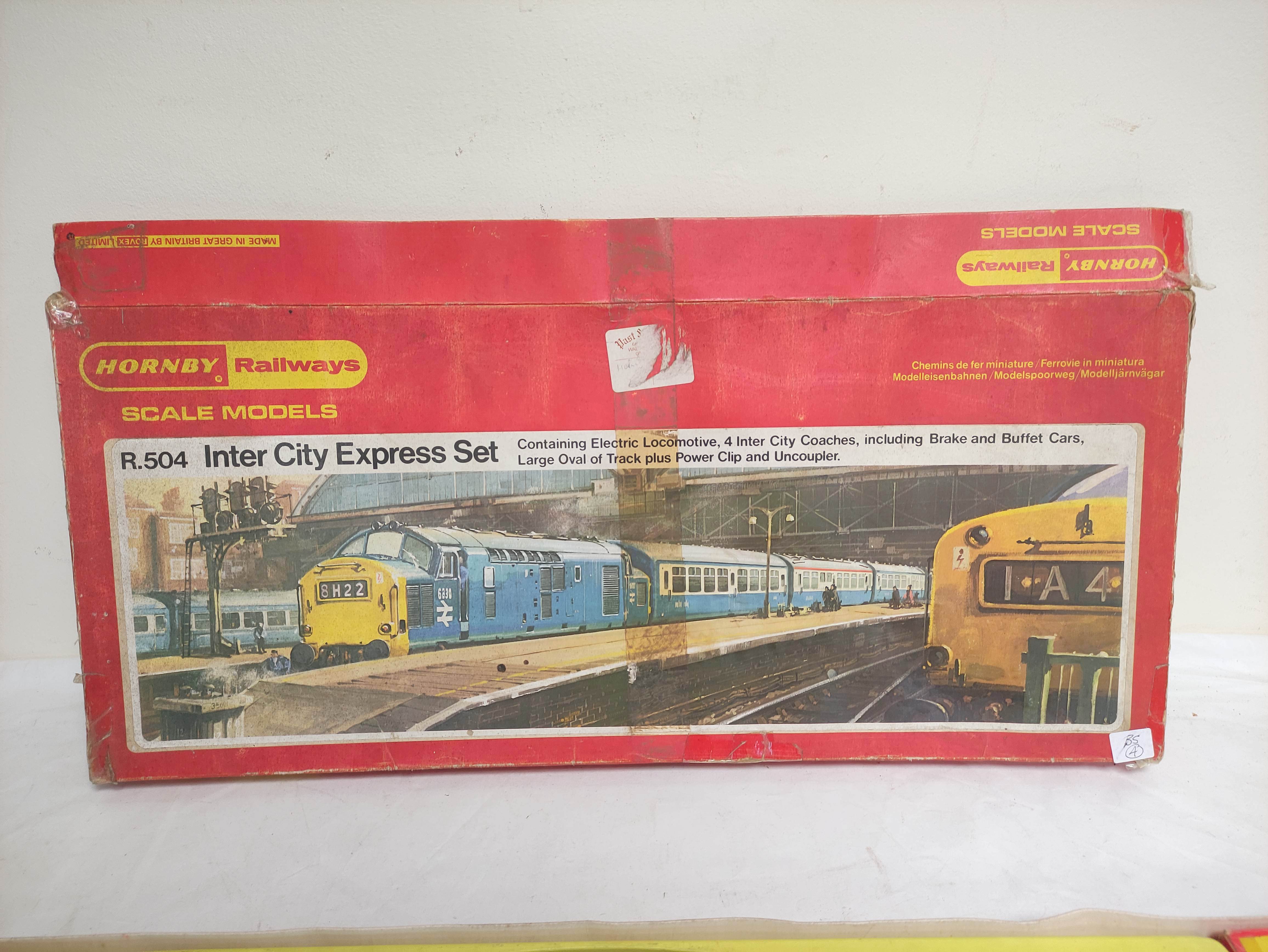 Vintage Hornby R504 00 gauge Inter City Express Set complete with box and papers. Box is defective - Image 5 of 8