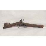 Antique 18th century French Blunderbuss with St Etienne marked lockplate & crescent inspection marks