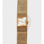 Lady's Omega 9ct gold bracelet watch, model 485, 1968, 31g (without movement).