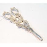 Victorian silver grape scissors of fruiting vine pattern, by Martin & Hall, Sheffield 1890, 165g