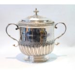 Silver caudle cup and cover of late 17th century style, 'Waterloo Meeting 1956', by CS Harris & Co.,