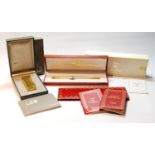 Must de Cartier fountain pen, stamped Cartier Paris, ref no. 130565, with box and papers, and a