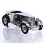 Vintage table lighter modelled as an MG car, possibly by Dunhill, 15.5cm long.