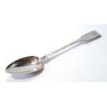 Greenock: silver serving spoon of fiddle pattern, crested, by J Summers, c. 1840, 92g or 9oz.