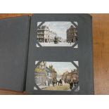 POSTCARDS.  Early 20th cent. album of c.260 cards, UK topographical inc. some Cumbria, Carlisle,