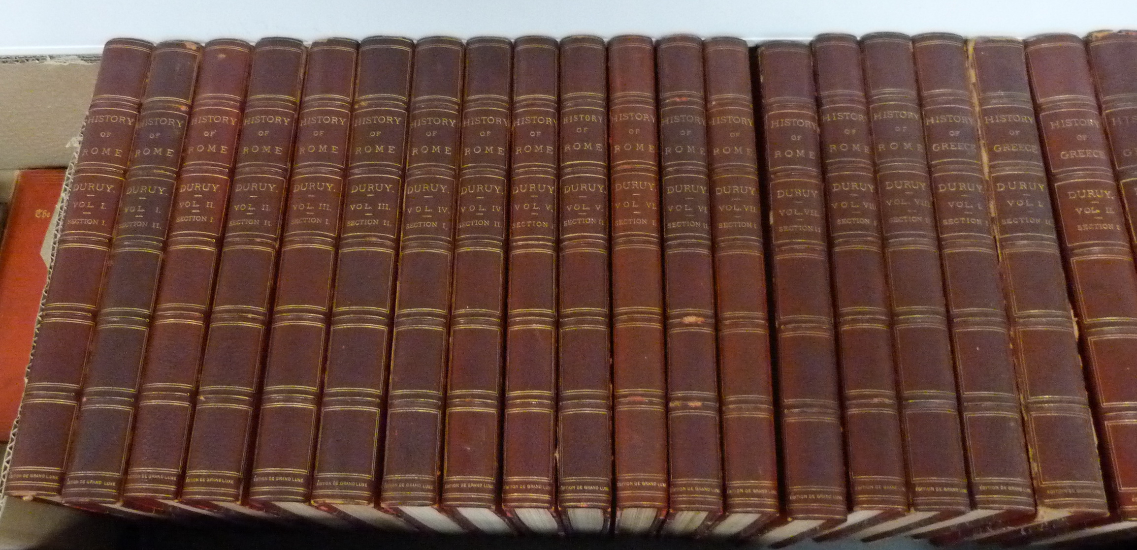 DURUY VICTOR.  History of Rome & the Roman People, 8 vols. in sixteen & History of Greece & of the