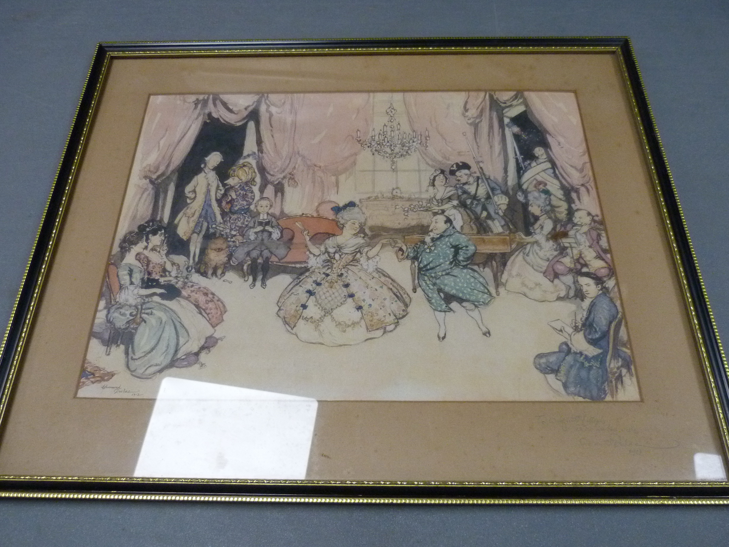 DULAC EDMUND.  Colour print in Hogarth frame, signed & inscribed to the mount by Dulac. - Image 2 of 2