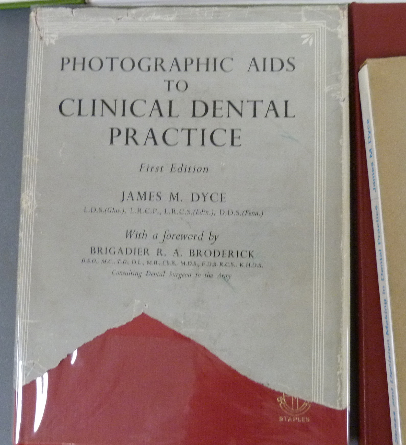 DYCE DOCTOR JAMES M.  Dentistry, WWII. Offprints, books, typescript record of 1940-1945 war - Image 4 of 5