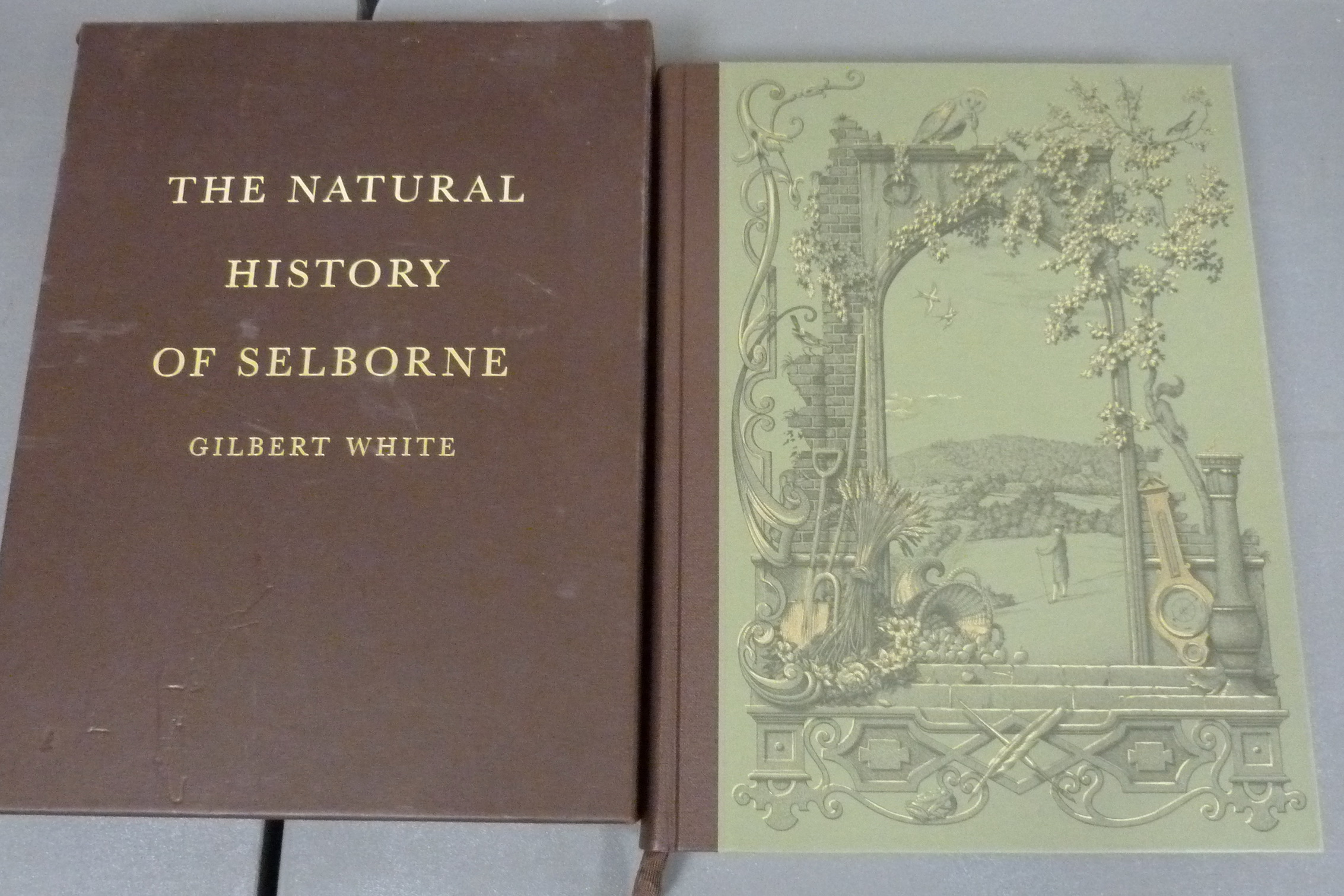 WHITE GILBERT.  The Natural History of Selborne. Col. plates. Quarto. Cloth backed pict. brds. in