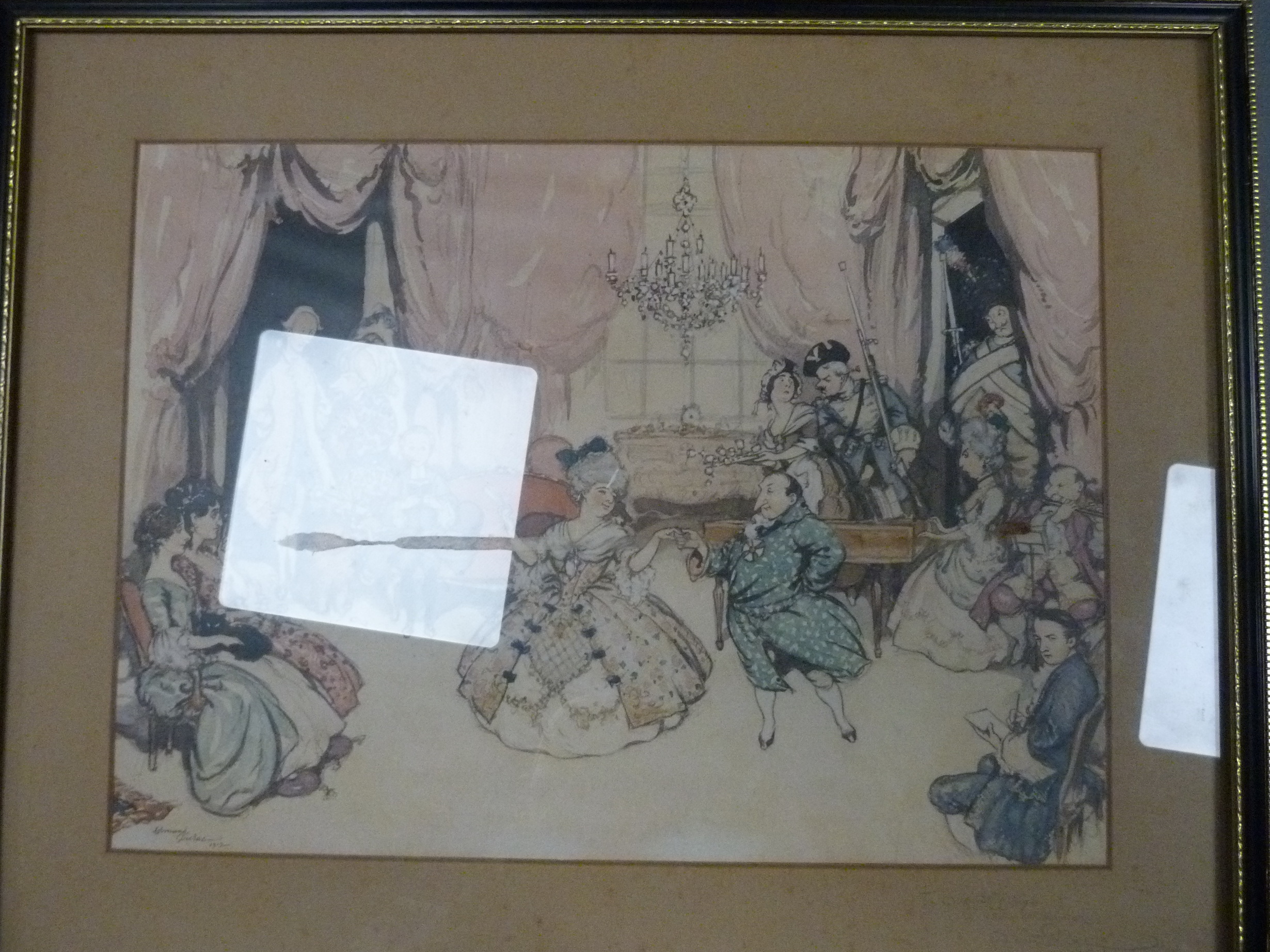 DULAC EDMUND.  Colour print in Hogarth frame, signed & inscribed to the mount by Dulac.
