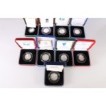 UNITED KINGDOM Royal Mint silver proof coins comprising eight fifty pence's including 1992-1993