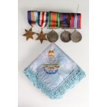 WWII medal group comprising 1939-1945 star, France and Germany star, Defence medal, Canadian