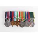 Medals of 400894 Warrant Officer 2nd Class James George MM of the Lovat Scouts, comprising George VI