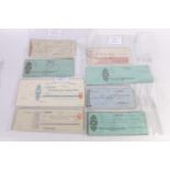 A collection of Scottish cheques including National Bank of Scotland Limited London 1891 unused (