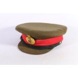 British Army uniform, a field officer's peaked cap, with bullion wire badge for the rank of