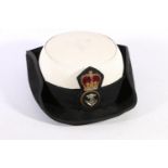 British Naval uniform, a female's Royal Navy bucket hat with bullion with anchor cap badge.