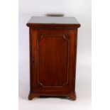 Mahogany coin cabinet with twenty pullout tray drawers, 53cm tall, 34cm wide.