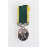 Medal of 735 Rifleman H Simons of the Bermuda Volunteer Rifle Corps, comprising George VI efficiency