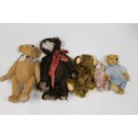 Collectable teddy bears including Hermann Fritzi bear, Hermann Teddy 2000, Alison Purvis Fred