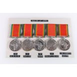 Five WWII Africa Service medals [W (Women) 297650 M NASH], [N (Native) 31361 M SUKU], [C (Cape)