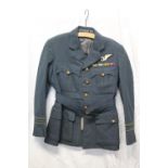 British Royal Air Force uniform, a blue jacket with Johns and Bonham Ltd of London label "730 1942