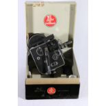 Paillard Bolex H16 type 16mm camera with Berthiot Paris Cinor 1:3.5 f=50 lens number 247088, boxed.