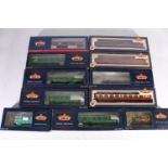 Eleven Bachmann Branchline OO gauge model railways coaches and other rolling stock including
