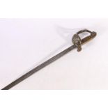 British infantry officer's sword of 1892? pattern, the gothic type hilt with VR cartouche, blade