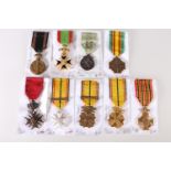 BELGIUM. Belgian medals including silver and enamel Civil Decoration Cross with 1940-1945 bar, two