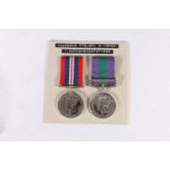 Medals of 14455943 Private/Corporal G Young of the 1st Gordon Highlanders, comprising George VI