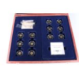 Windsor Mint History of Aviation collection, eleven miniature 14ct gold 0.5g coins and another