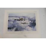 ROBERT TAYLOR (b1951),  The Lancaster V.C.s,  Print, pencil signed by Norman Jackson VC and Bill